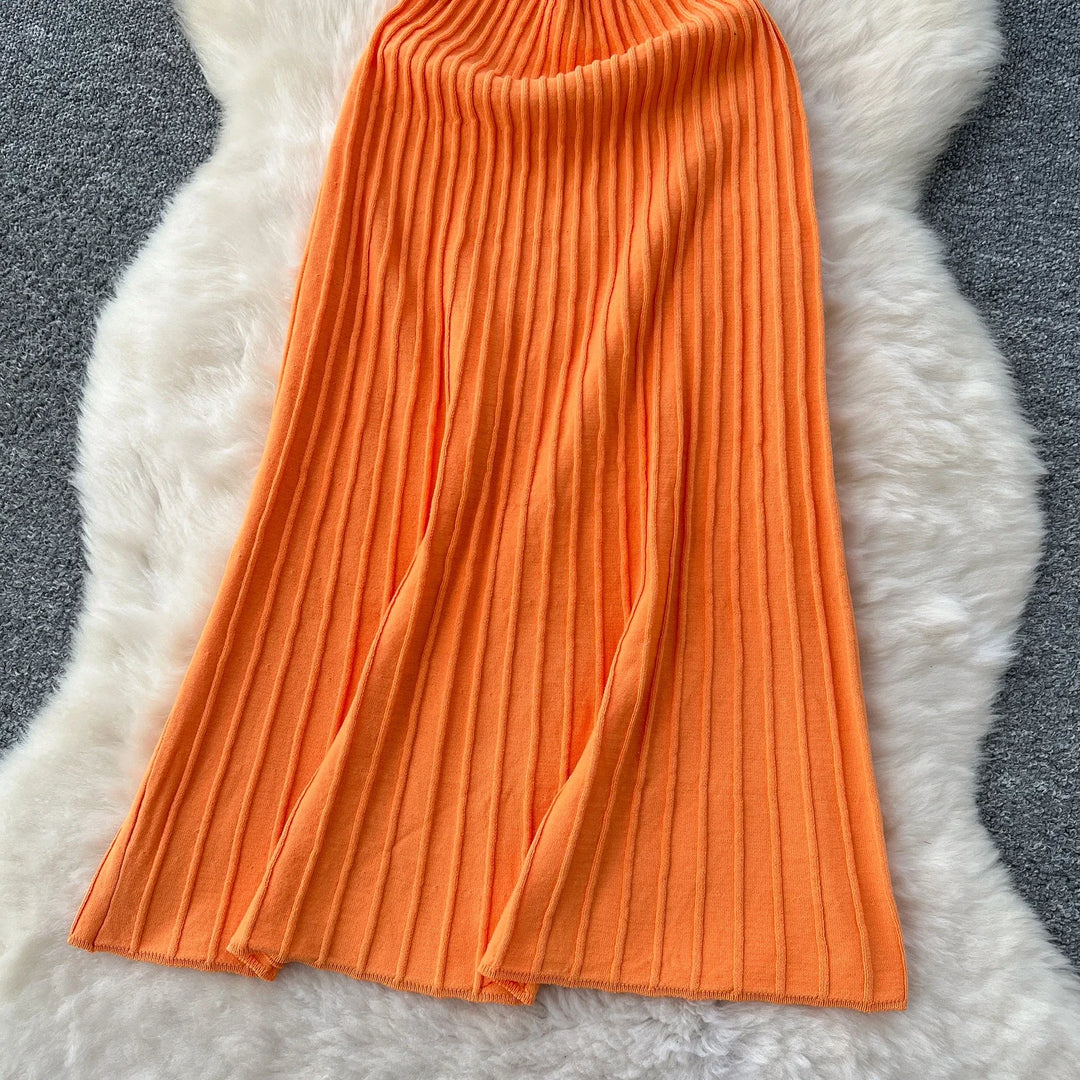 Sunlit Grace Knit Dress