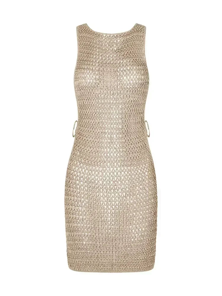 Cut-Out One-Shoulder Beach Mini Dress - for elegant looks and perfect fit for any occasion - Corafemme