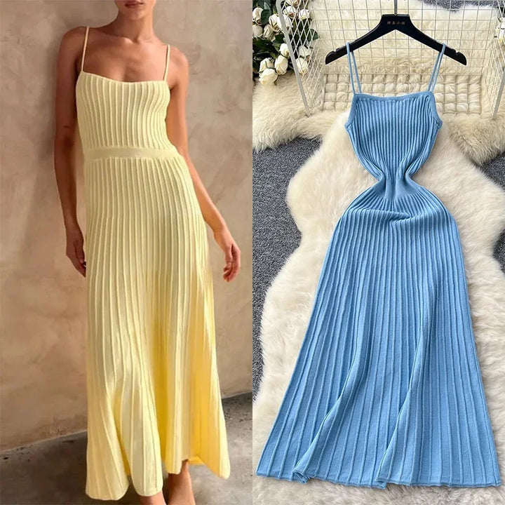 Sunlit Grace Knit Dress