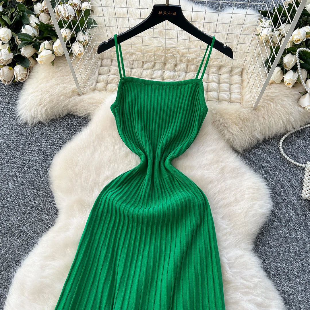 Sunlit Grace Knit Dress